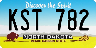 ND license plate KST782