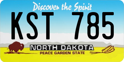 ND license plate KST785
