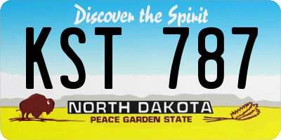 ND license plate KST787