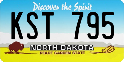 ND license plate KST795