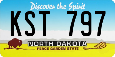 ND license plate KST797