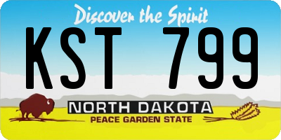 ND license plate KST799