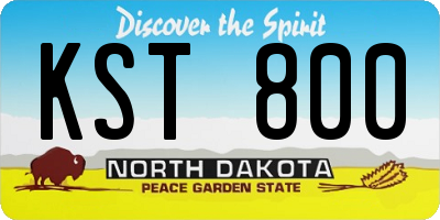 ND license plate KST800