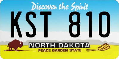 ND license plate KST810