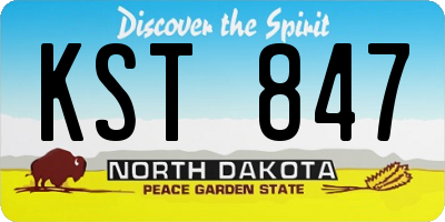 ND license plate KST847