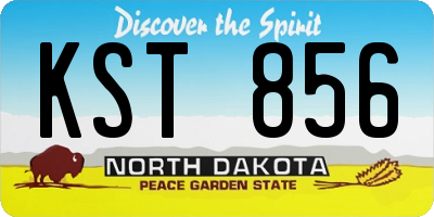 ND license plate KST856