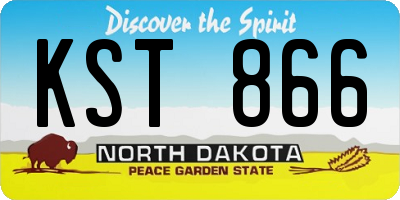ND license plate KST866