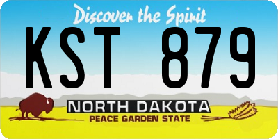 ND license plate KST879