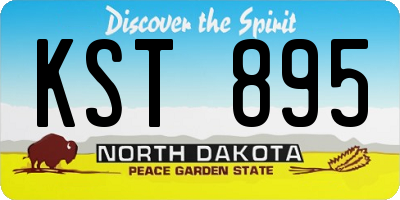 ND license plate KST895