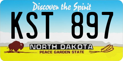 ND license plate KST897