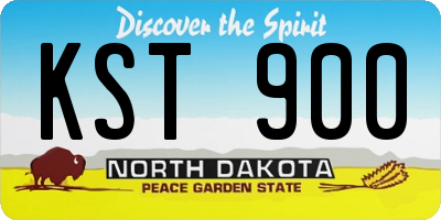 ND license plate KST900