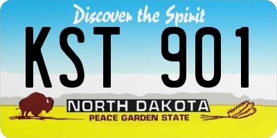 ND license plate KST901