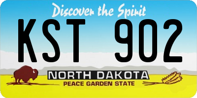 ND license plate KST902