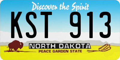 ND license plate KST913