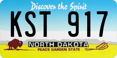 ND license plate KST917