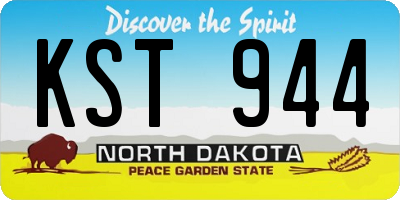 ND license plate KST944