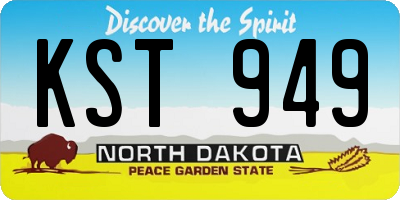 ND license plate KST949