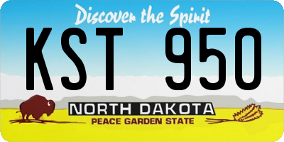 ND license plate KST950