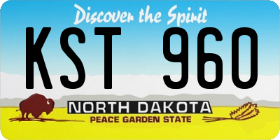 ND license plate KST960