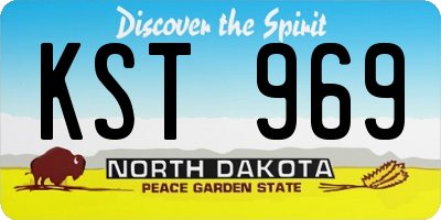 ND license plate KST969
