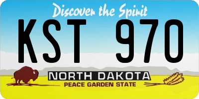 ND license plate KST970