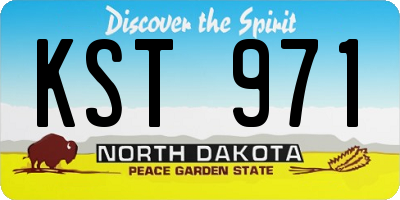 ND license plate KST971