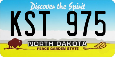 ND license plate KST975