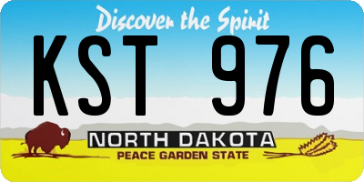 ND license plate KST976