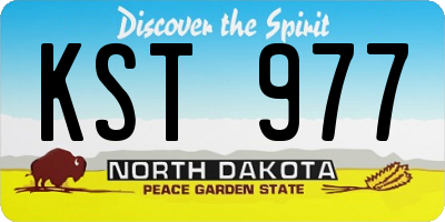 ND license plate KST977