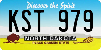 ND license plate KST979