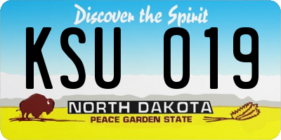ND license plate KSU019