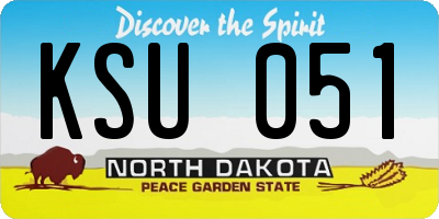 ND license plate KSU051