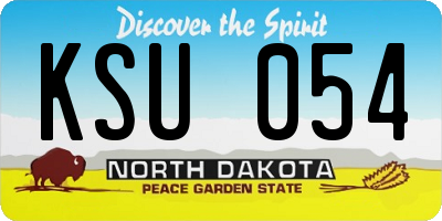 ND license plate KSU054