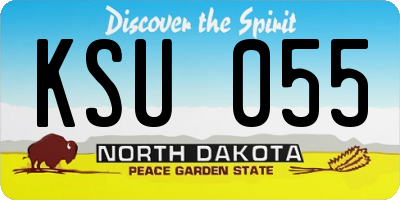 ND license plate KSU055