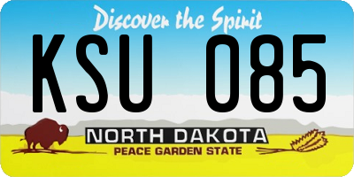 ND license plate KSU085