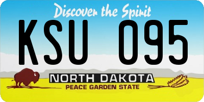 ND license plate KSU095