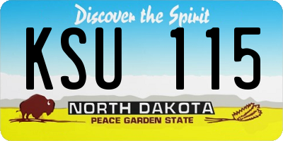 ND license plate KSU115