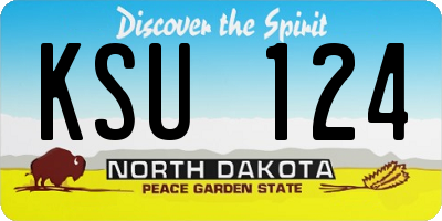ND license plate KSU124