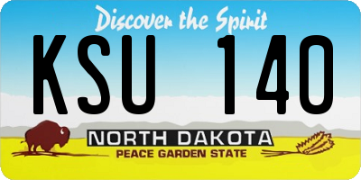 ND license plate KSU140