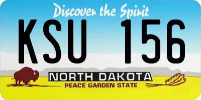 ND license plate KSU156