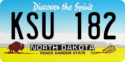 ND license plate KSU182