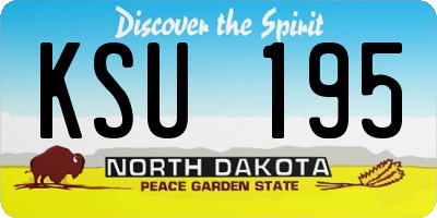 ND license plate KSU195