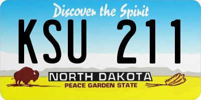 ND license plate KSU211