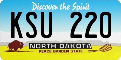 ND license plate KSU220