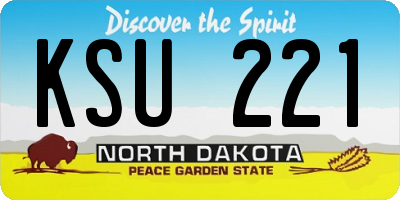 ND license plate KSU221