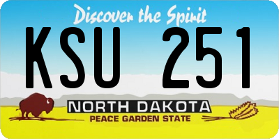 ND license plate KSU251