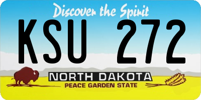 ND license plate KSU272
