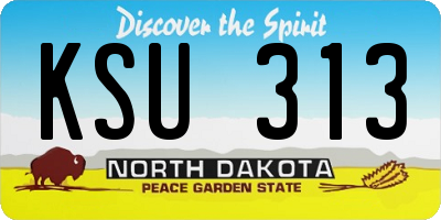 ND license plate KSU313
