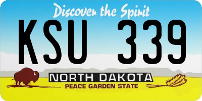 ND license plate KSU339