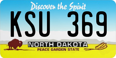 ND license plate KSU369